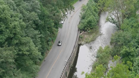 kelly drive와 wissahickon creek의 오버헤드 뷰