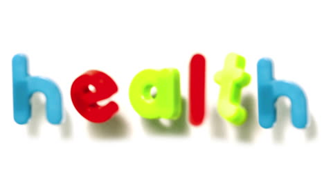 health spelled out in alphabet magnet letters