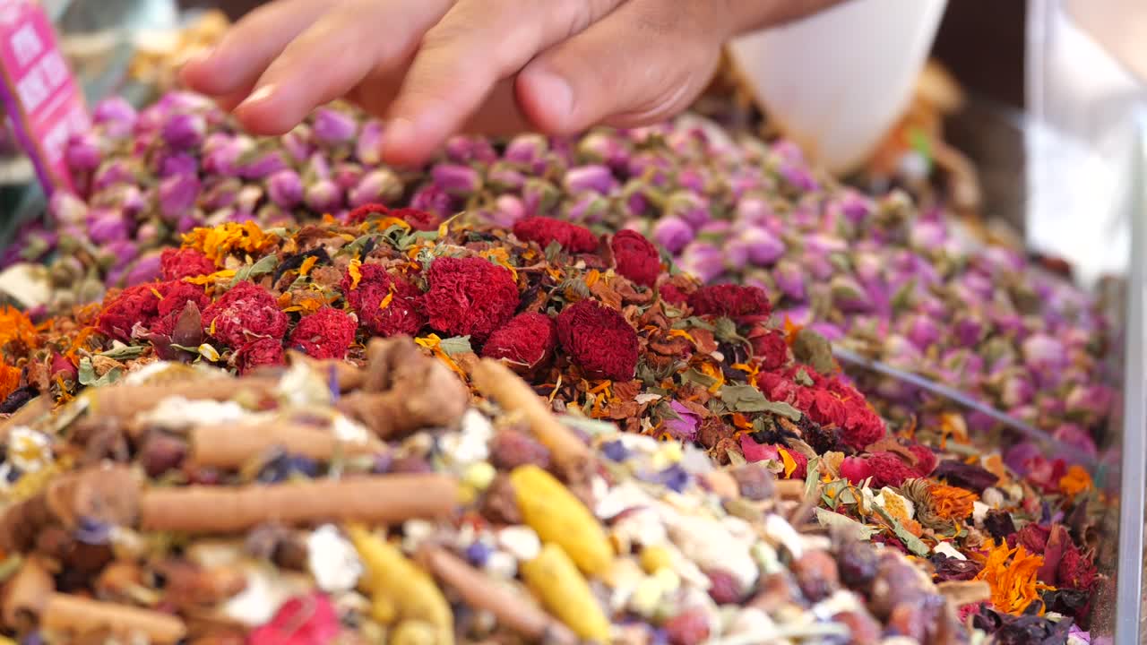 Selection of Herbal Teas and Spices