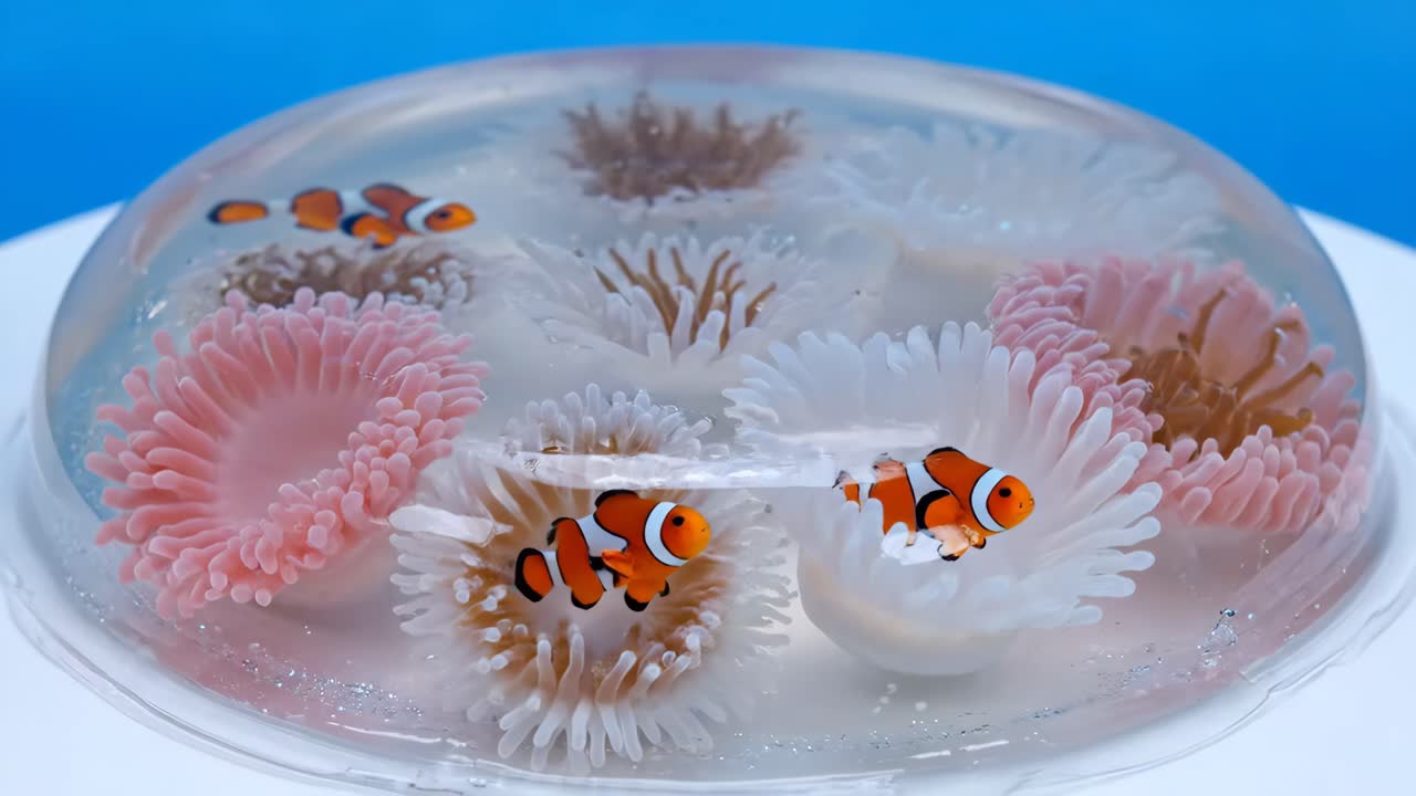 Jelly Art with Clownfish and Sea Anemones