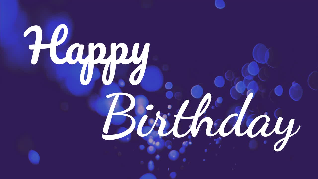 feliz cumpleaños texto con burbujas flujo en el fondo