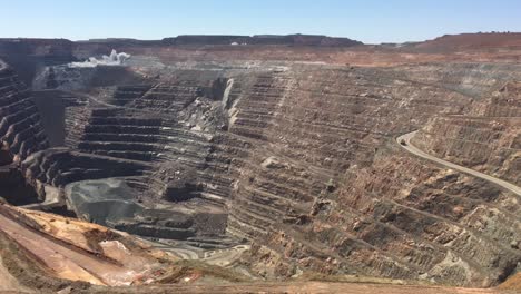 blast in open pit in kalgoorlie western australia.