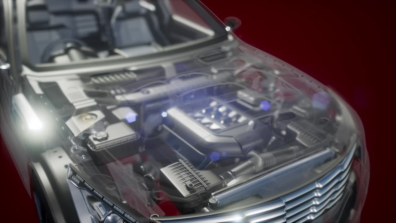 motores de automóviles detallados y otras piezas