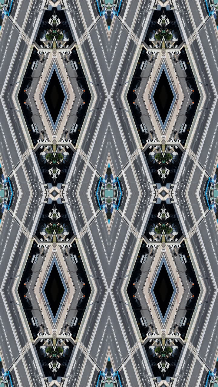 mirror footage of traffic on highway Tokyo vertical