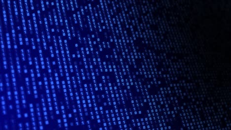 digital binary code processing on screen background loop animation.