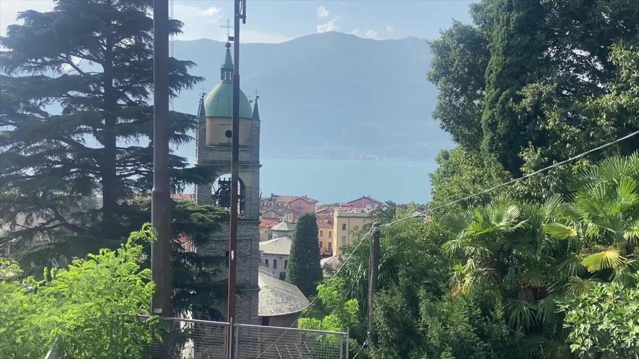 Vista panoramica sulla città di Bellano sul Lago di Como in Italia.