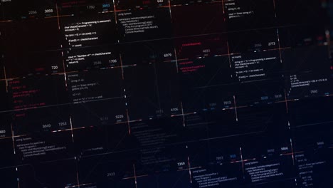 código de programación de desarrollador de software que se ejecuta en fondo negro, bucle sin costuras. animación. código de guión de computadora abstracto, concepto de tecnologías modernas y ai