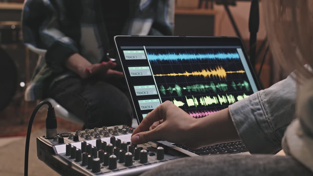 Sound Waves On Laptop Screen