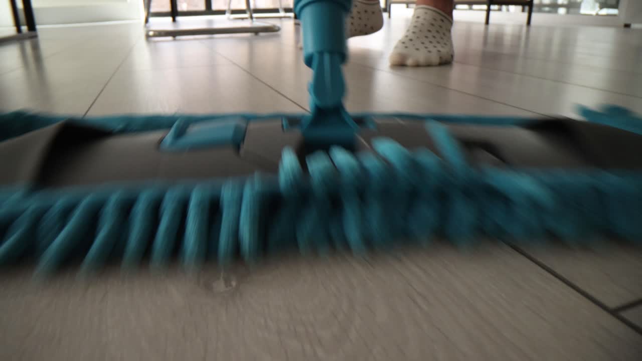 Mopping the floor