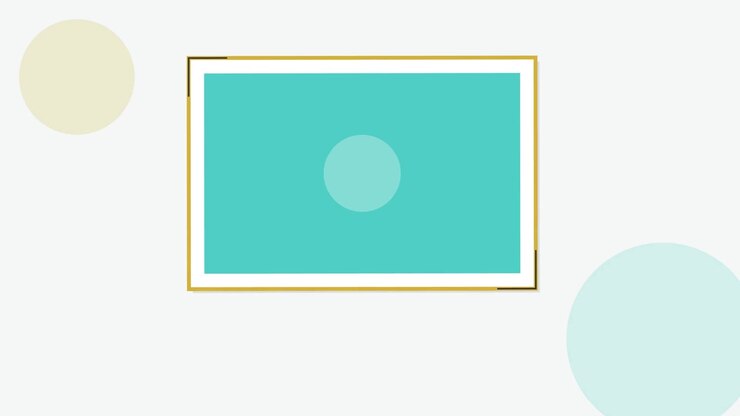 Slide di presentazione minimaliste animate con forme geometriche