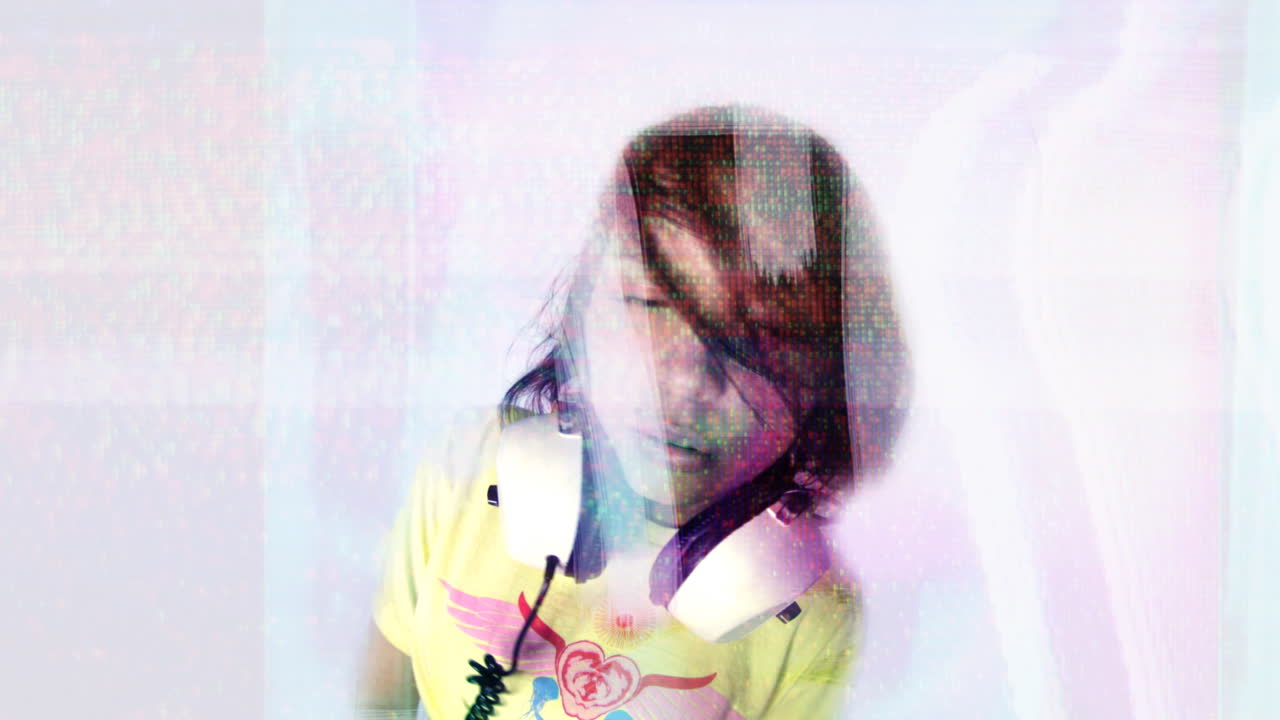 여자 글리치 미친 00