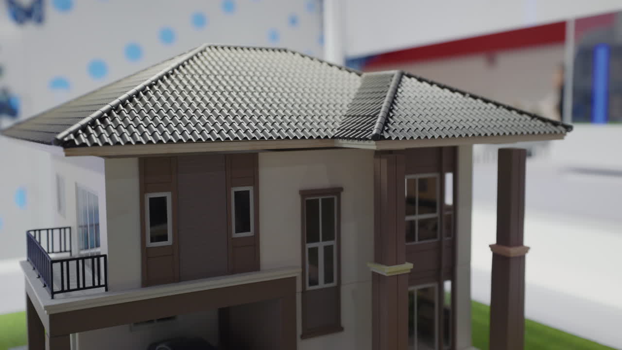 Model of a two-story house
