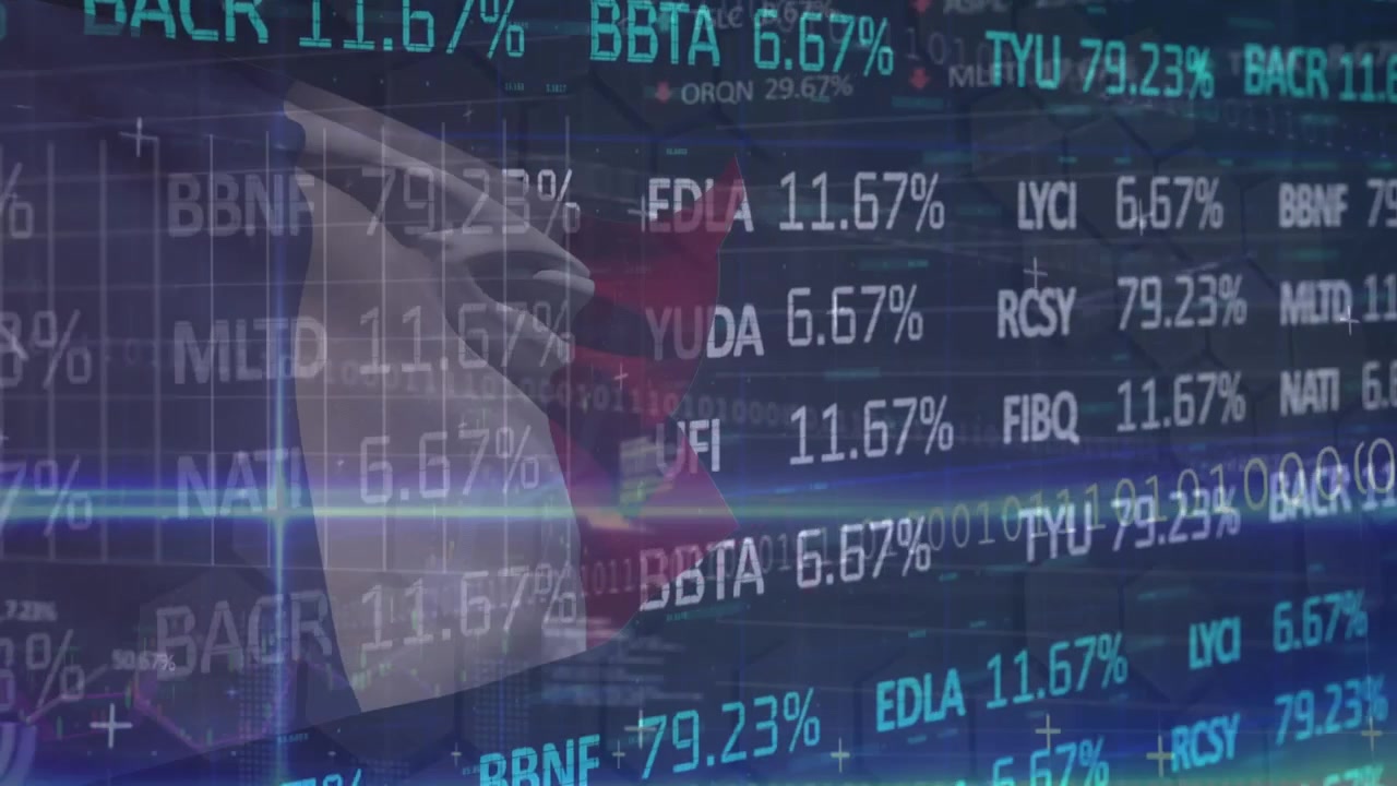 Animation von Finanzdatenverarbeitung über Finanzdatenverarbeitung