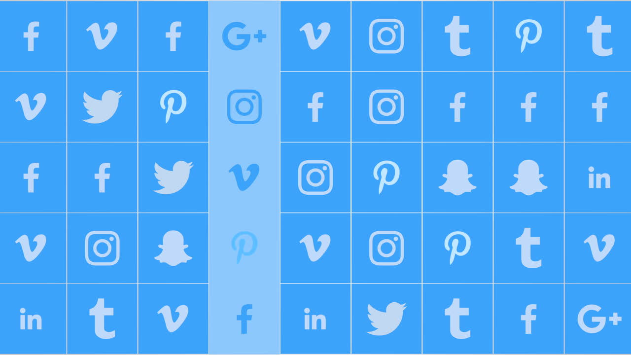 iconos de redes sociales sobre fondo degradado 2