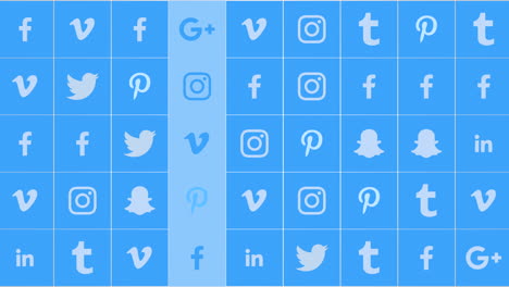 iconos de redes sociales sobre fondo degradado 2