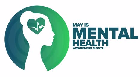 may is mental health awareness month. flat holiday animation. motion graphic design. 4k, hd loop footage.