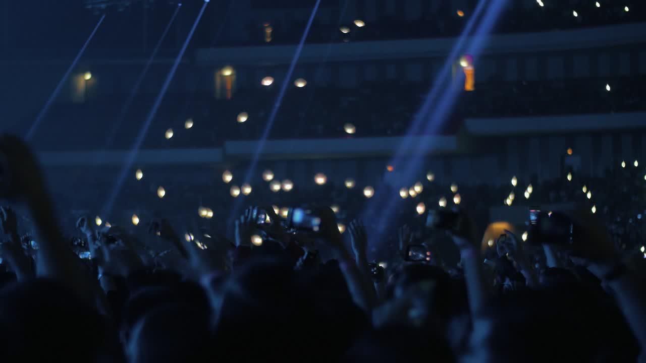 Concert in blue lights