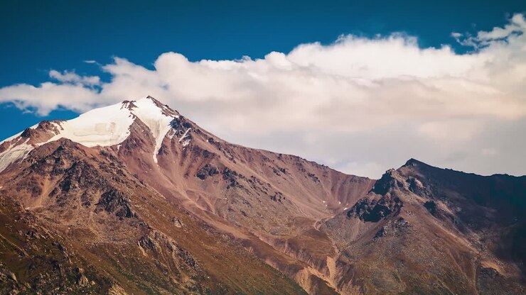 Majestic Mountain Scenery Under a Cloudy Sky
