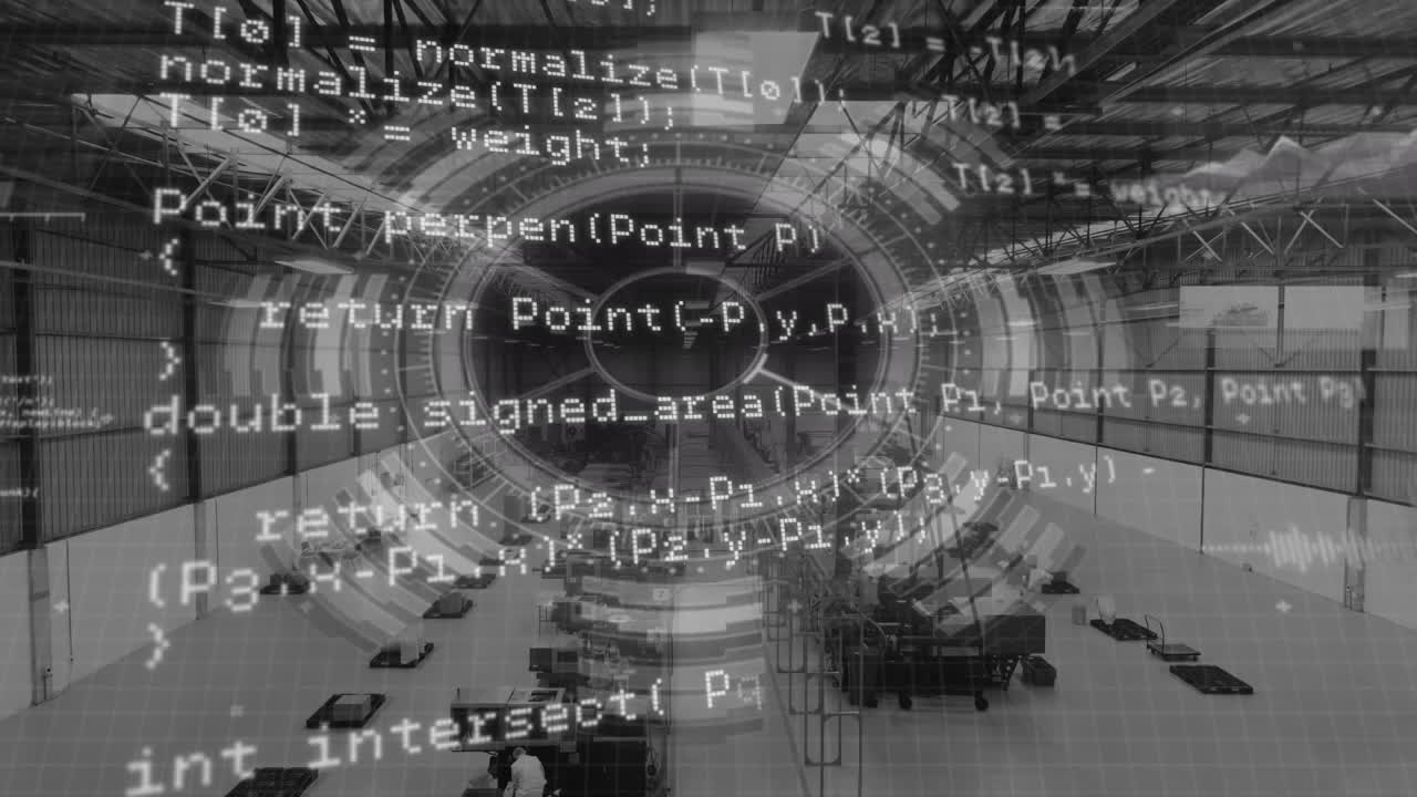 animación del alcance con conexiones y procesamiento de datos