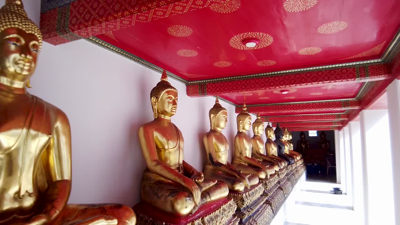 Golden Buddha Statue Around Wat Arun Bangkok Thailand