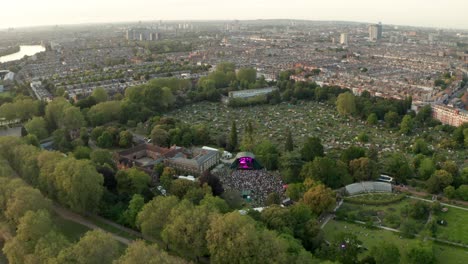 Aerial-shot-towards-concert-at-Fulham-palace