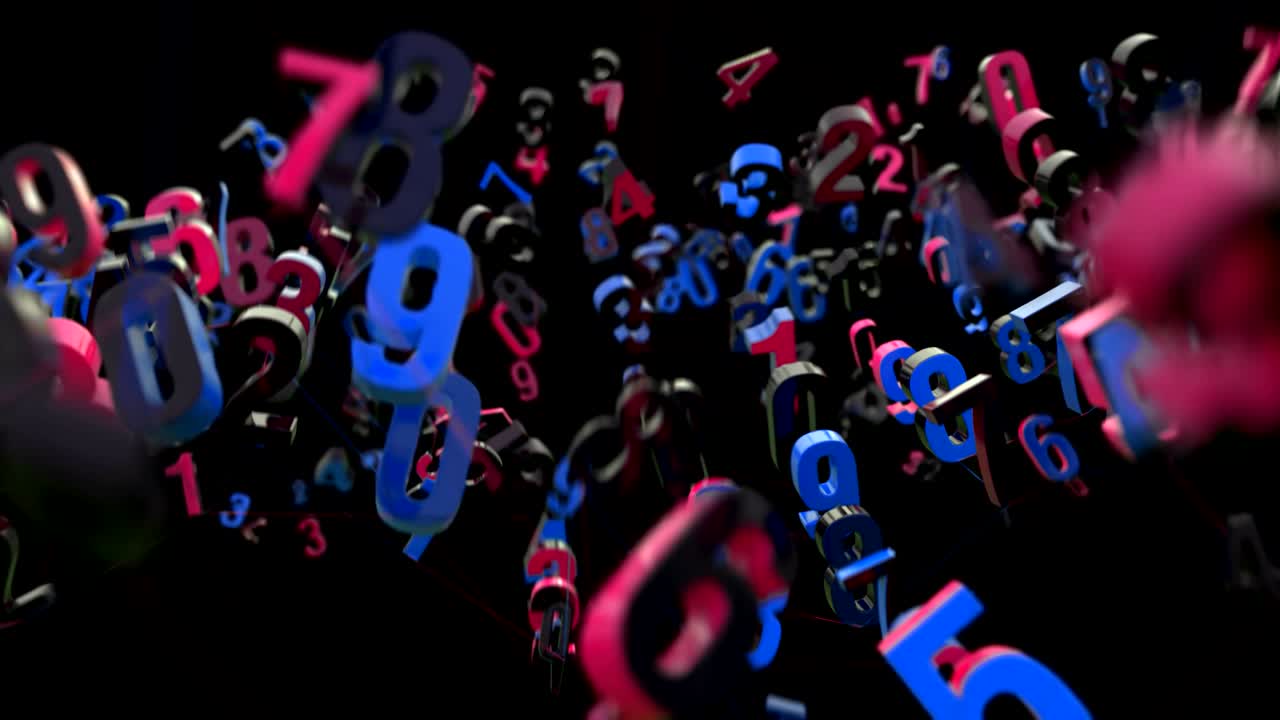 4k números aleatorios moviéndose en una malla.