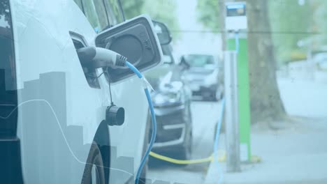 Animation-of-statistics-processing-over-electric-car-charging