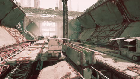 post-apocalyptic industrial corridor