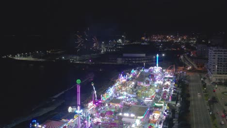 aerial view of an amusement park