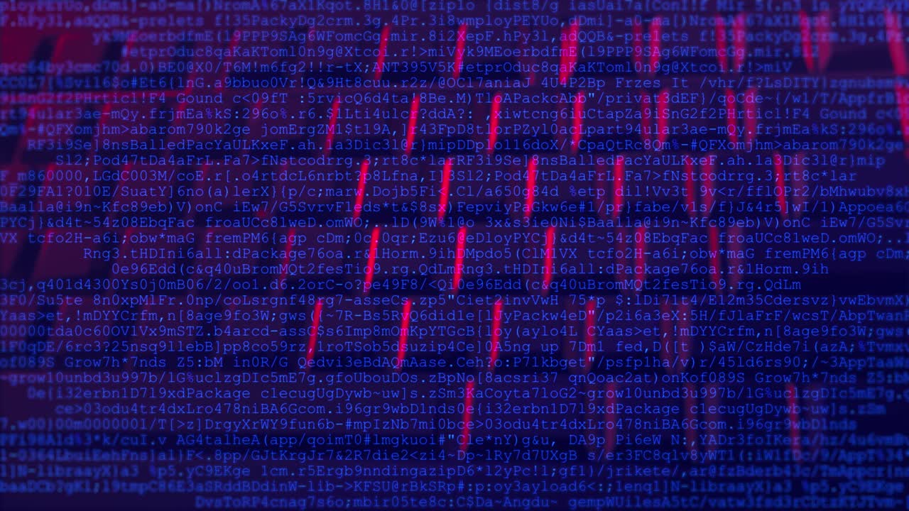 código de programación de computadora en un teclado con múltiples capas de códigos