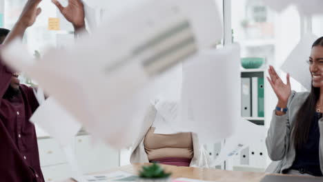 happy business people, documents