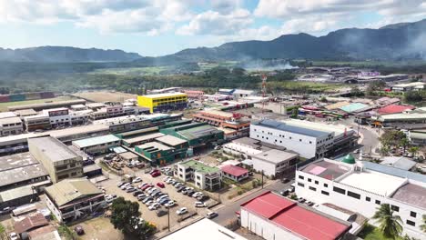 drone flight over labasa town in northern fiji