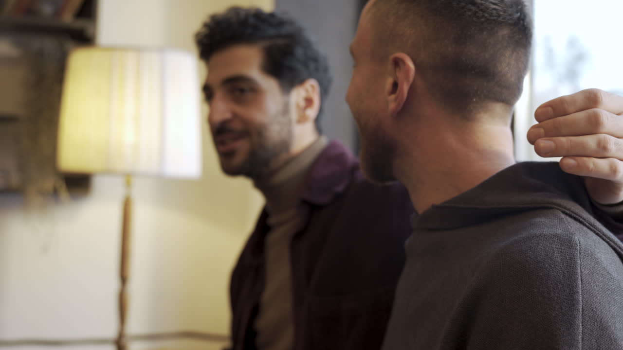 Happy friends hanging out at the cafeteria