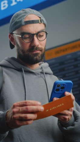 airport passenger checking in