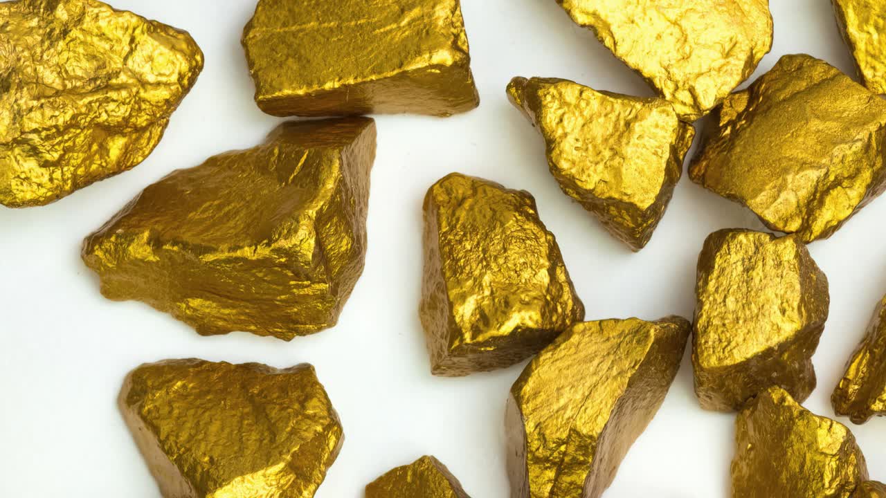Sparkling Pile Of Gold Nuggets