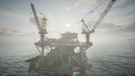 oil rig at sea