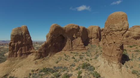 desert rock formations near moab utah arches national park