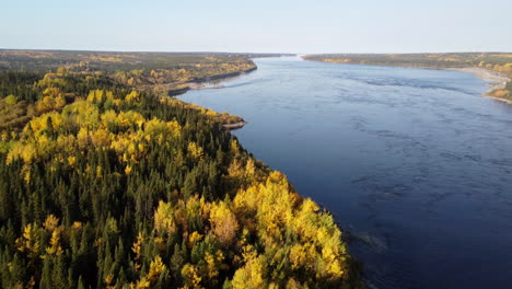 Aerial-view-around-LG1-hydroelectric-power-plant-Eeyou-Istchee-Baie-James-Quebec-Canada