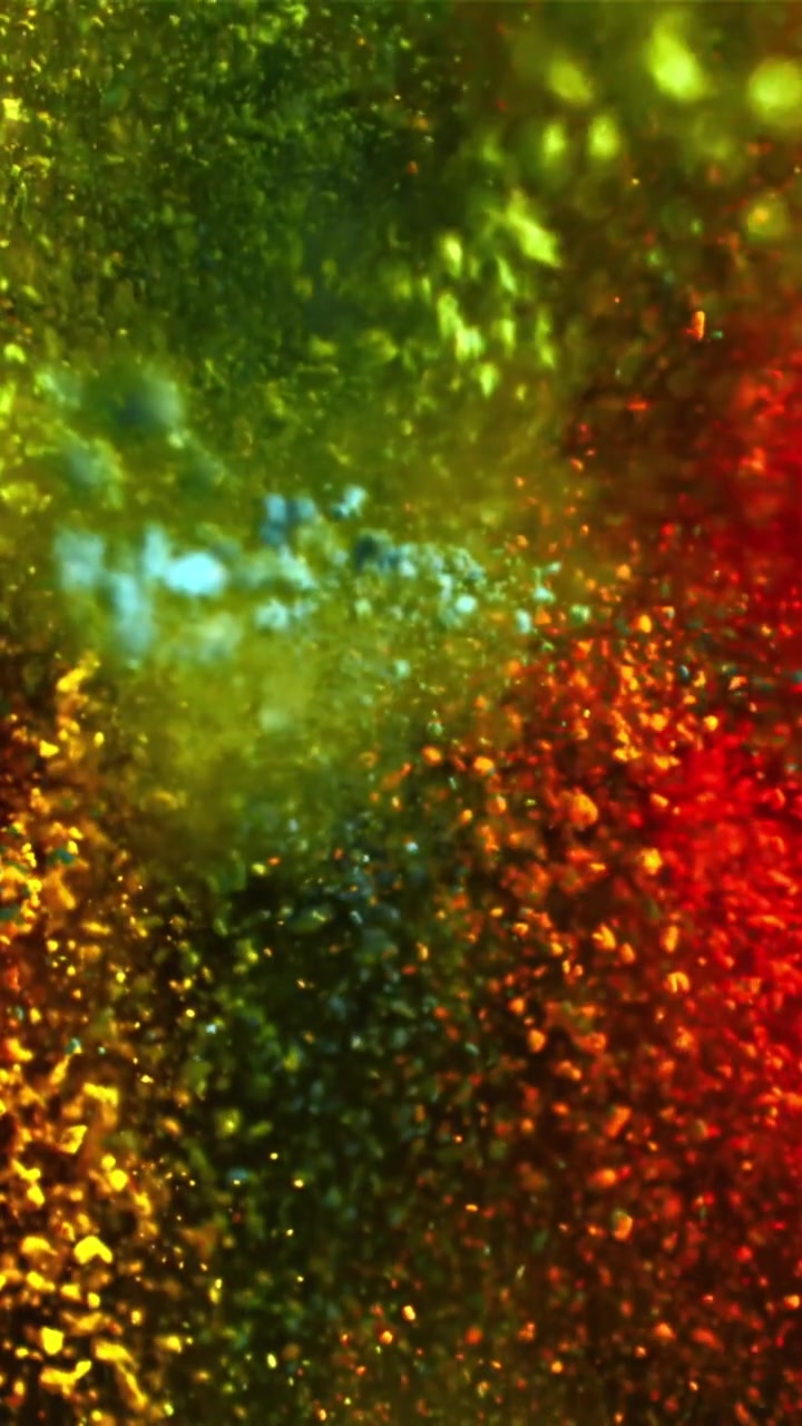 Sfondo Astratto di Particelle Colorate Scintillanti in Movimento Fluido