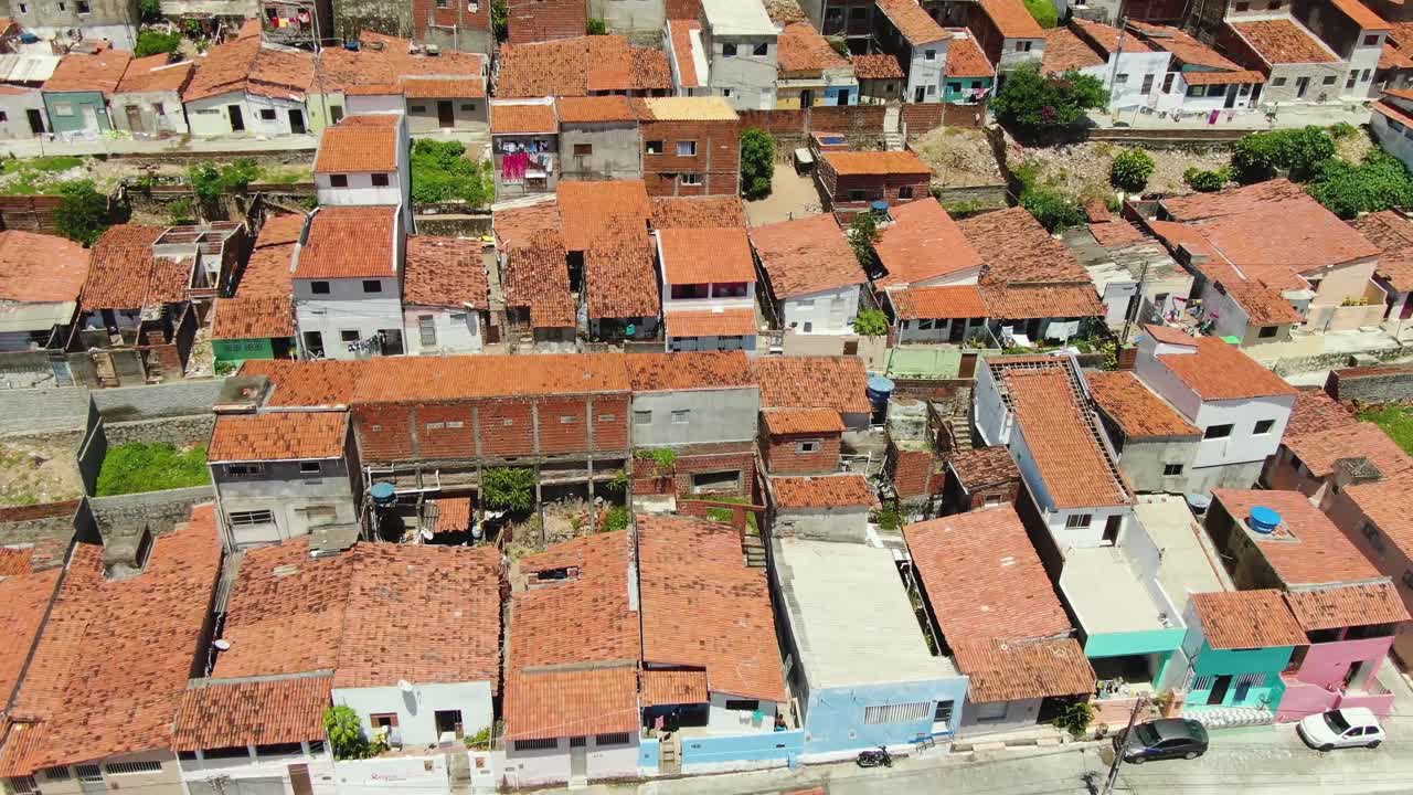 브라질 주거용 주택의 공중 촬영