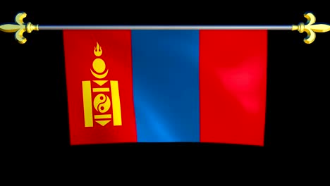 large looping animated flag of mongolia