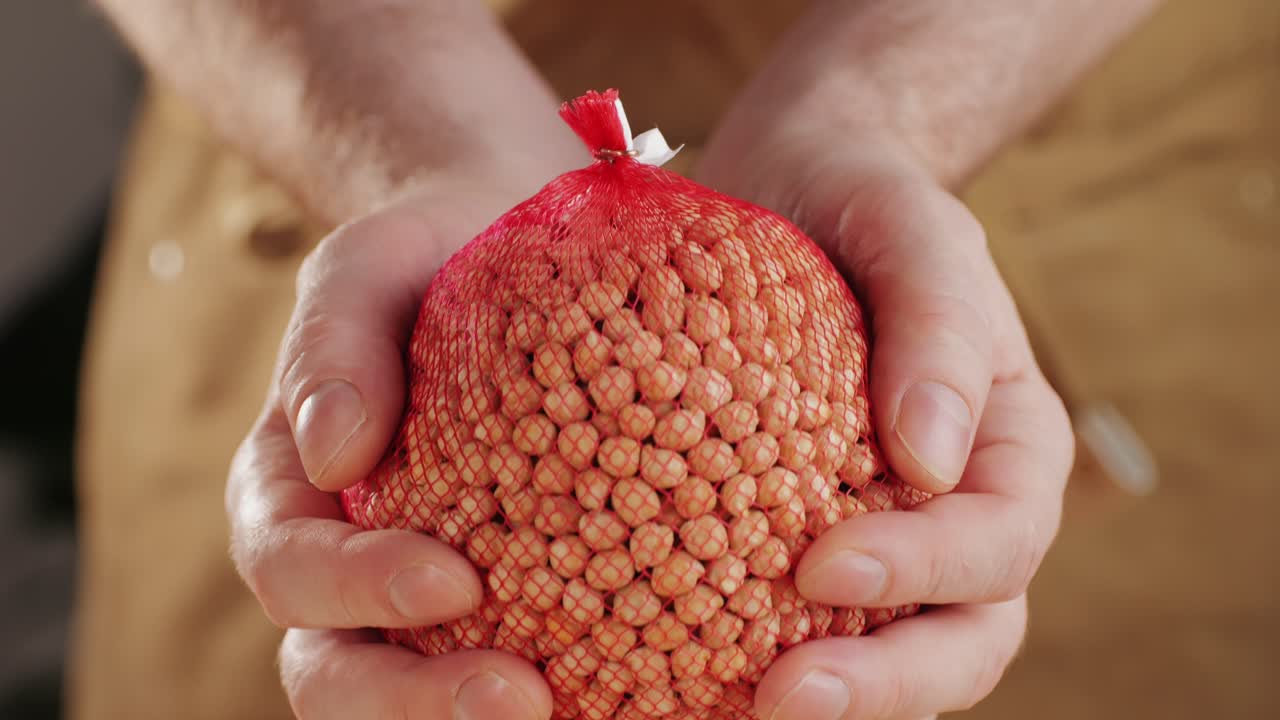 Chickpeas close up food background, chickpeas texture macro, raw cereal healthy food.