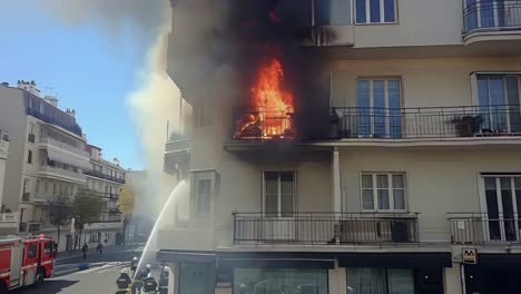 a building is on fire and the smoke is billowing out of the top of the building