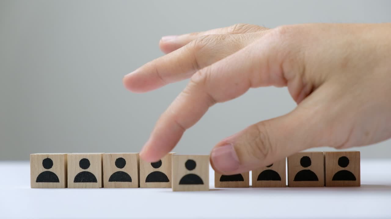 Recruitment concept picking the right employee