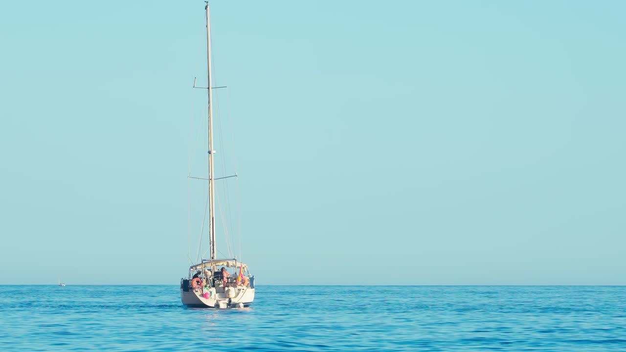 Sailboat on the Mediterranean Sea