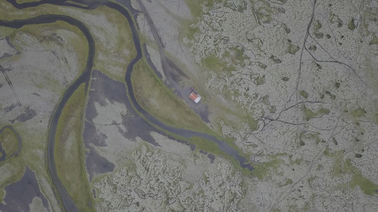 Aerial video from Fossalar in Iceland-5