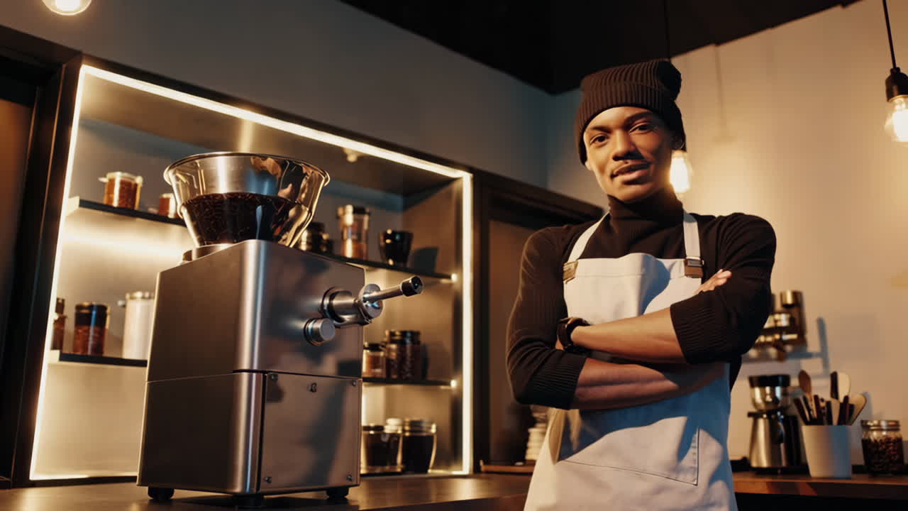 barista preparando café