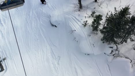 ski resort aerial view