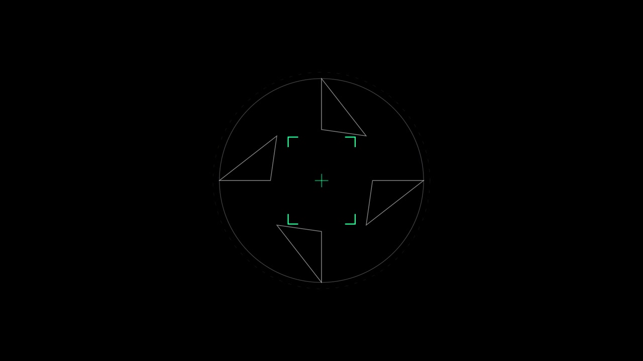 Retículo de Alvo HUD Digital com Interferência Glitch