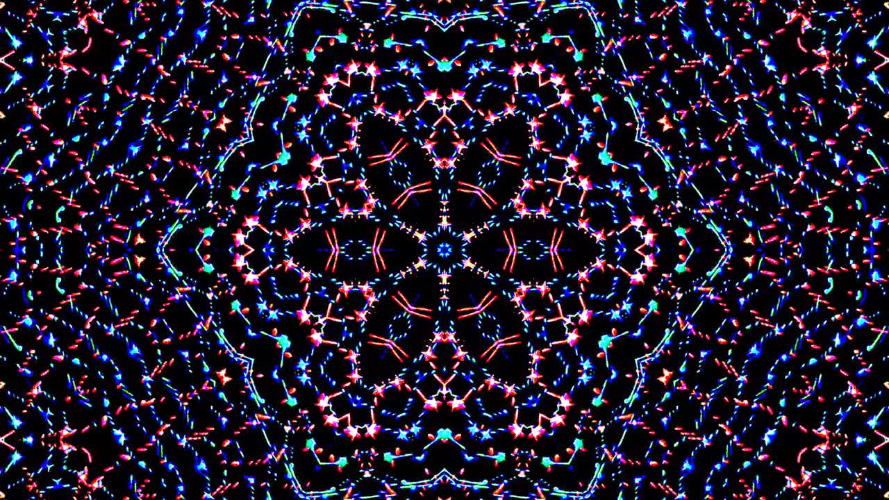 Bright abstract light governing full color, kaleidoscope